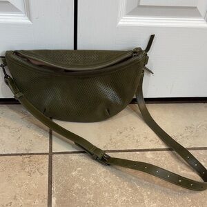 Able brand Olive crescent Green Crossbody Bag